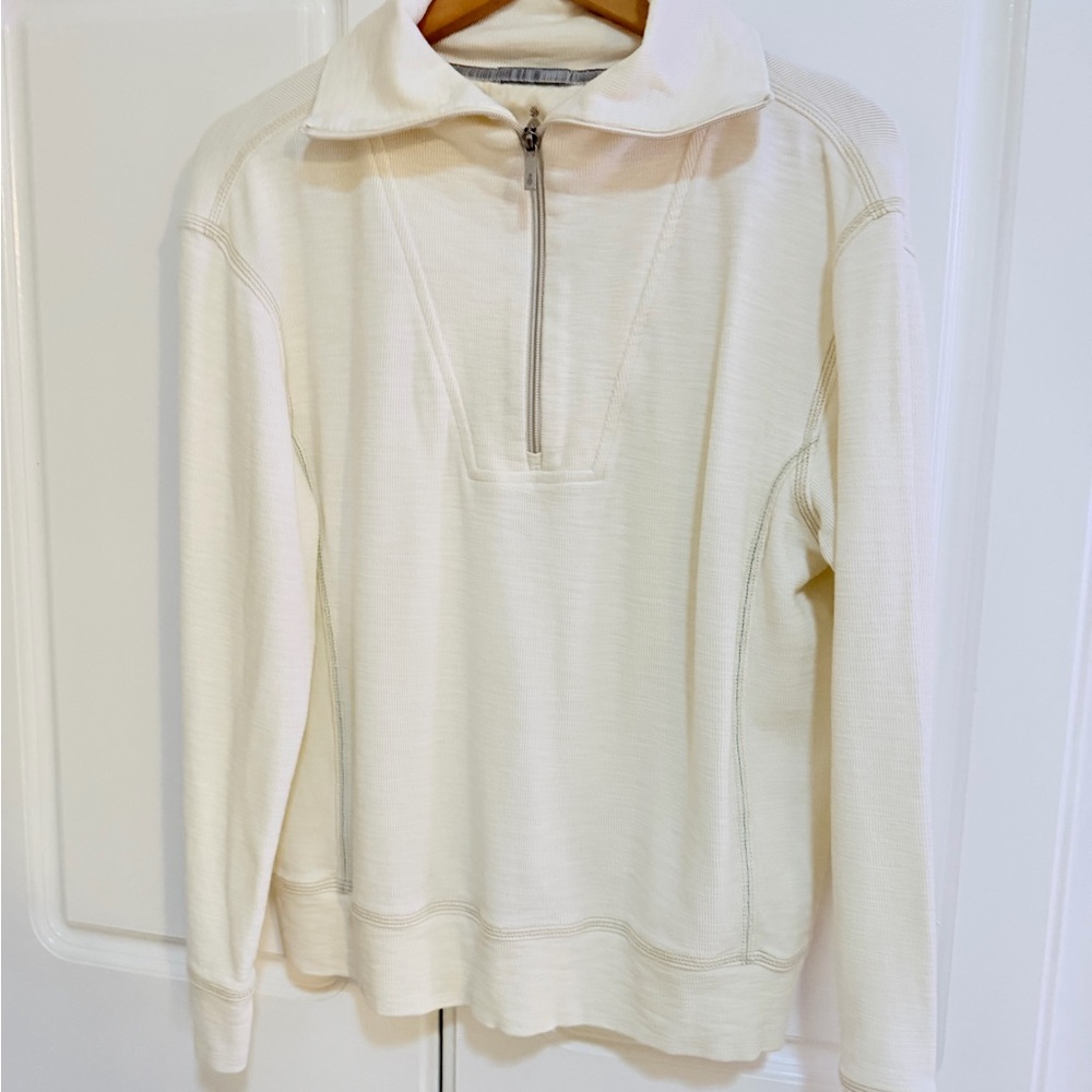 Tommy Bahama Cream Half-Zip Turtleneck Pullover